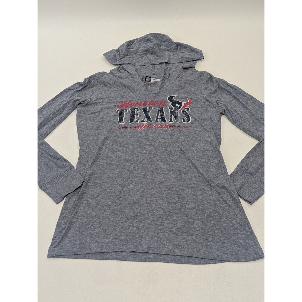 Houston Texans Womens‎ Hoodie Long Sleeve Pullover Gray NFL Team Apparel XL